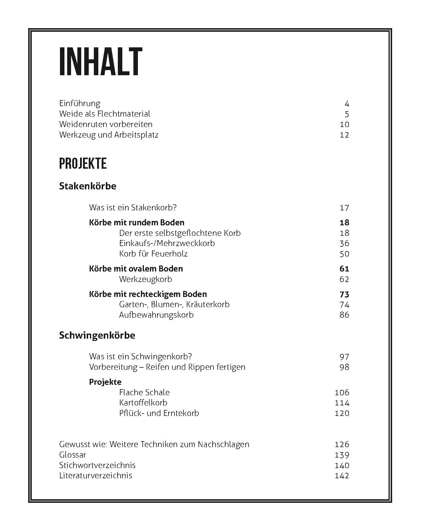 Beispielinhalt (Bild) Weidenkörbe flechten