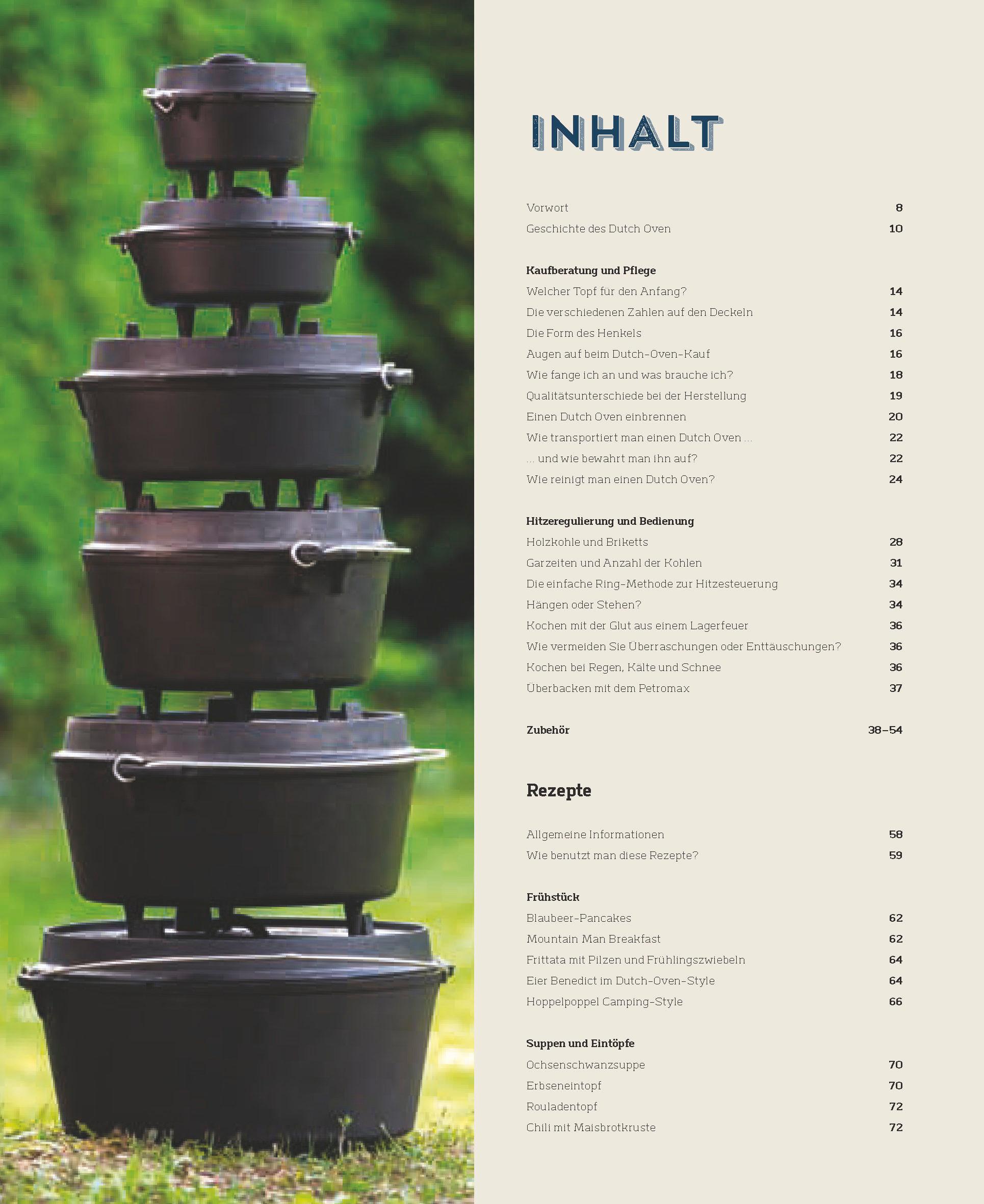 Beispielinhalt (Bild) Das große Dutch Oven Buch