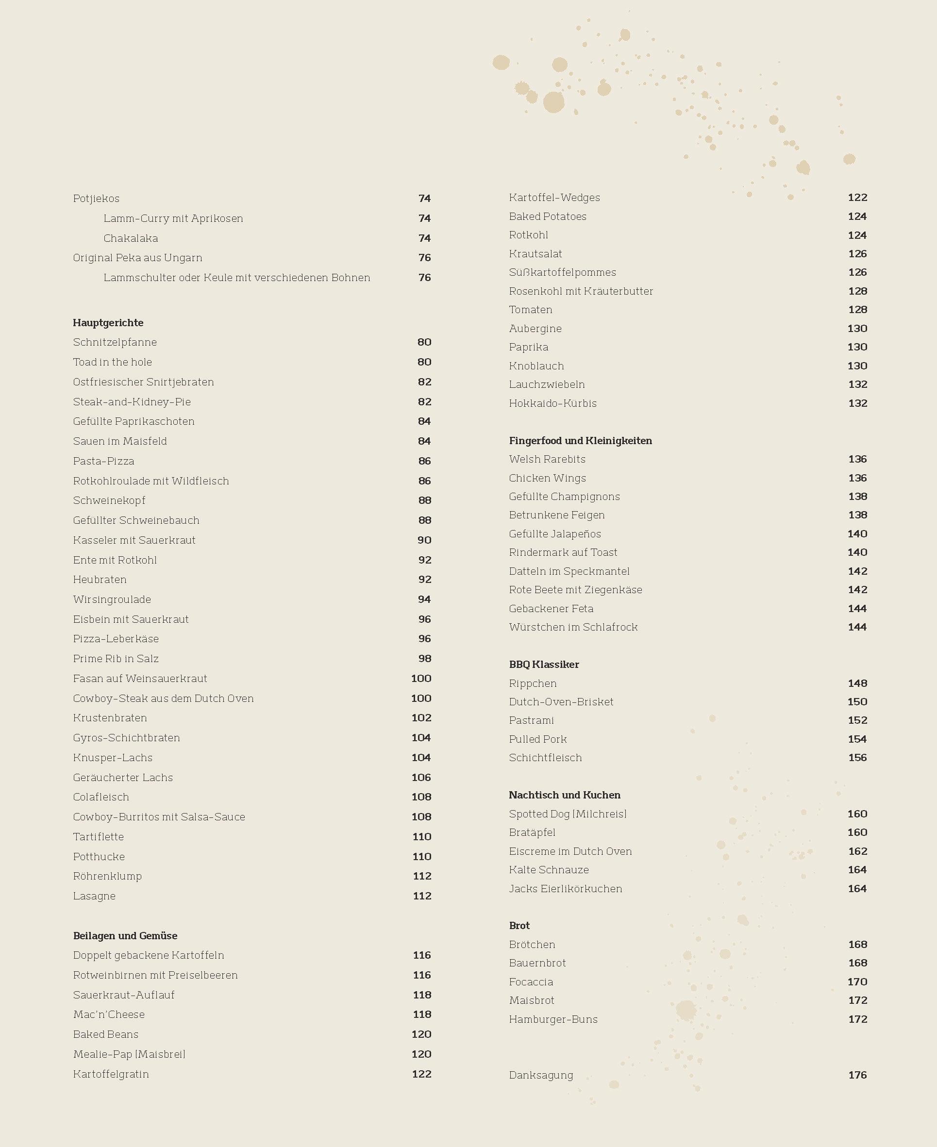 Beispielinhalt (Bild) Das große Dutch Oven Buch