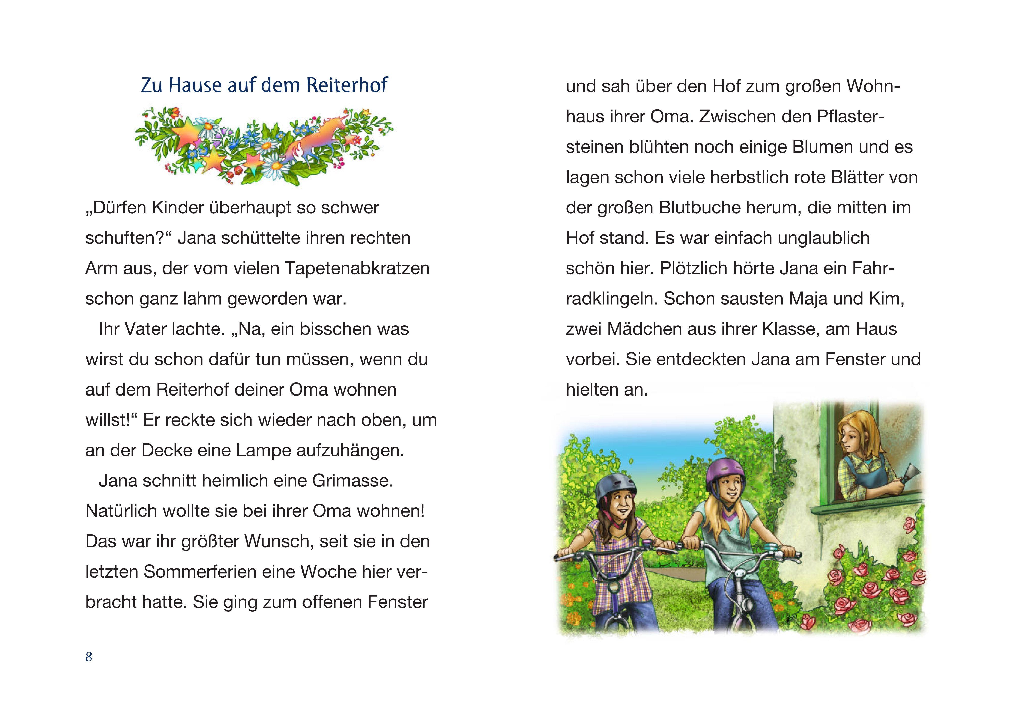 Beispielinhalt (Bild) Silberwind, das weiße Einhorn - Der magische Feuerberg