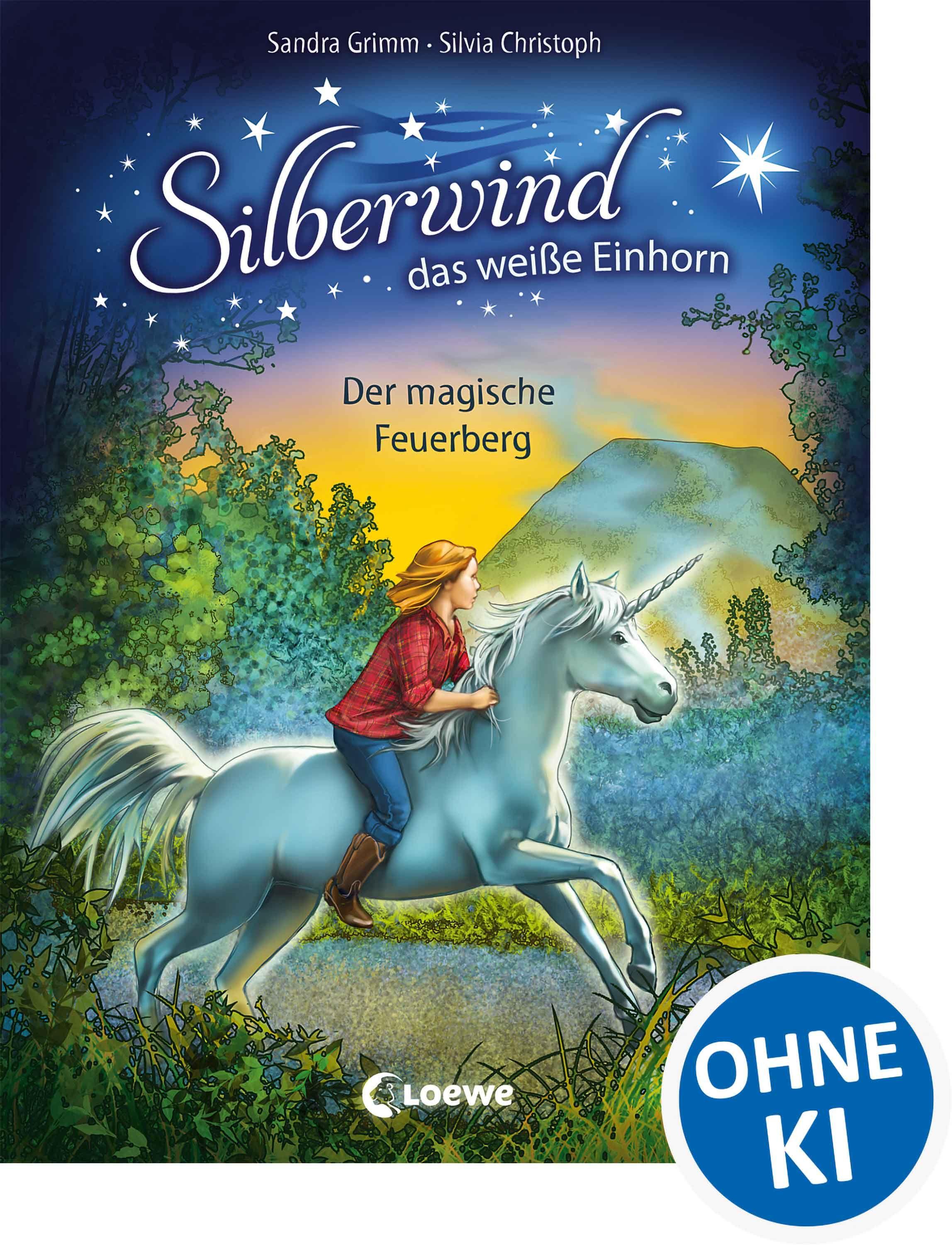 Vorderes Coverbild Silberwind, das weiße Einhorn - Der magische Feuerberg