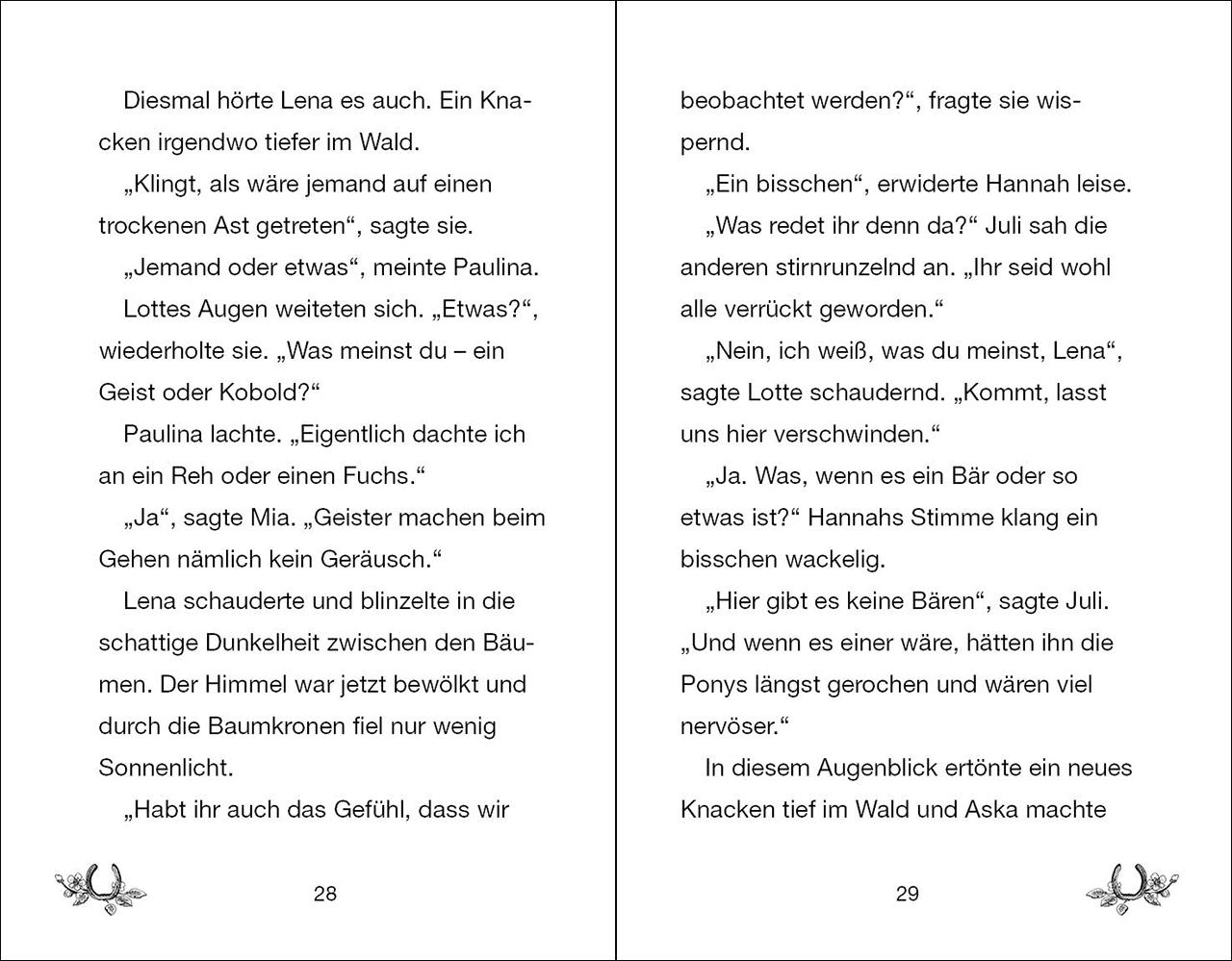 Beispielinhalt (Bild) Ponyhof Apfelblüte - Rapunzel und der Spuk im Wald