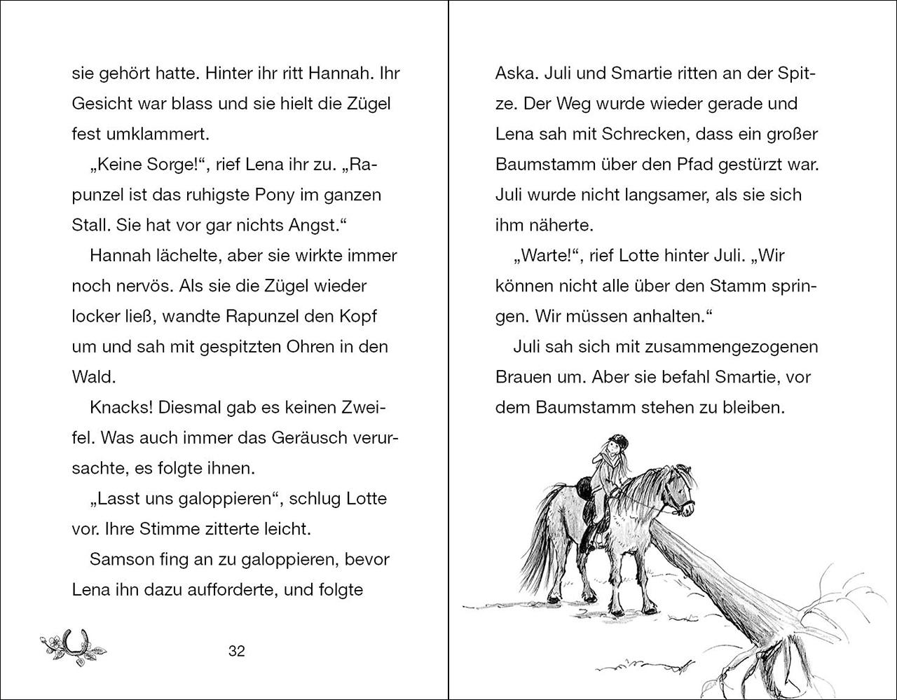 Beispielinhalt (Bild) Ponyhof Apfelblüte - Rapunzel und der Spuk im Wald