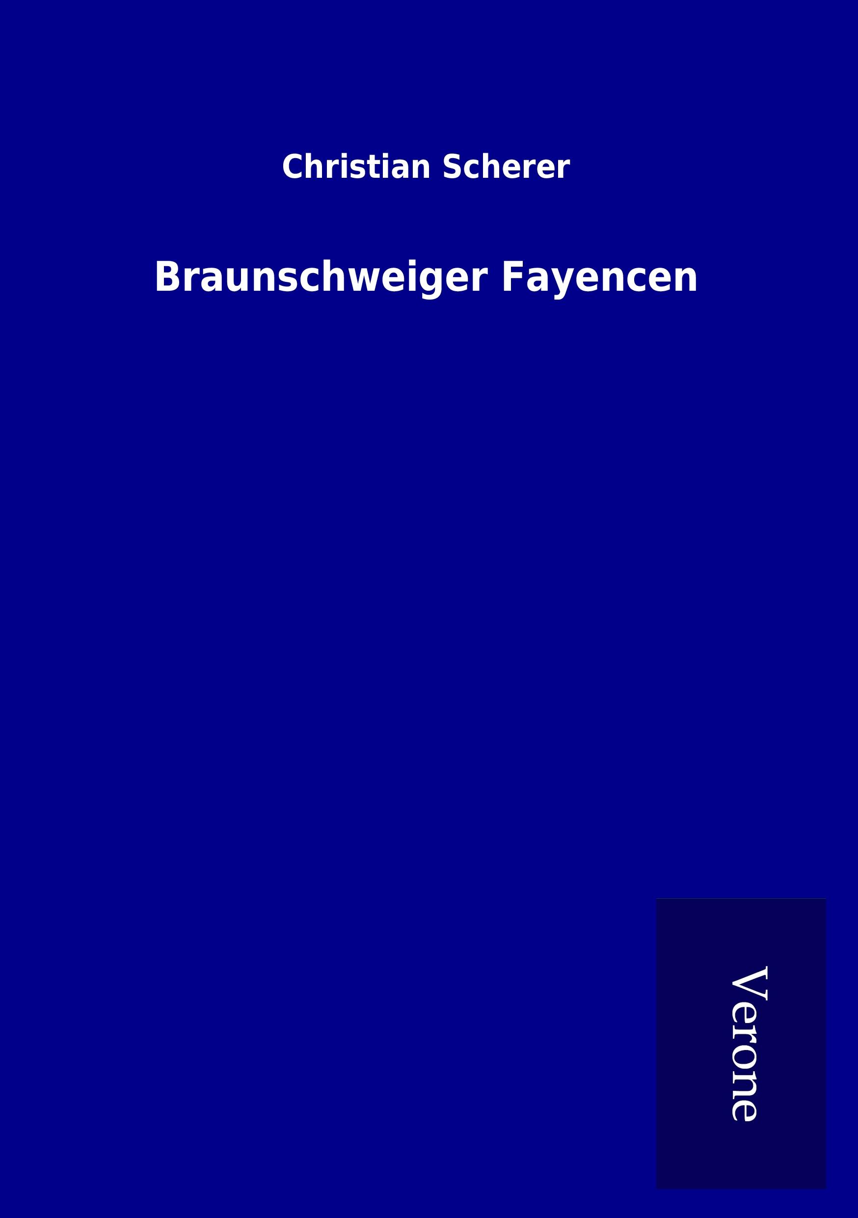 Vorderes Coverbild Braunschweiger Fayencen