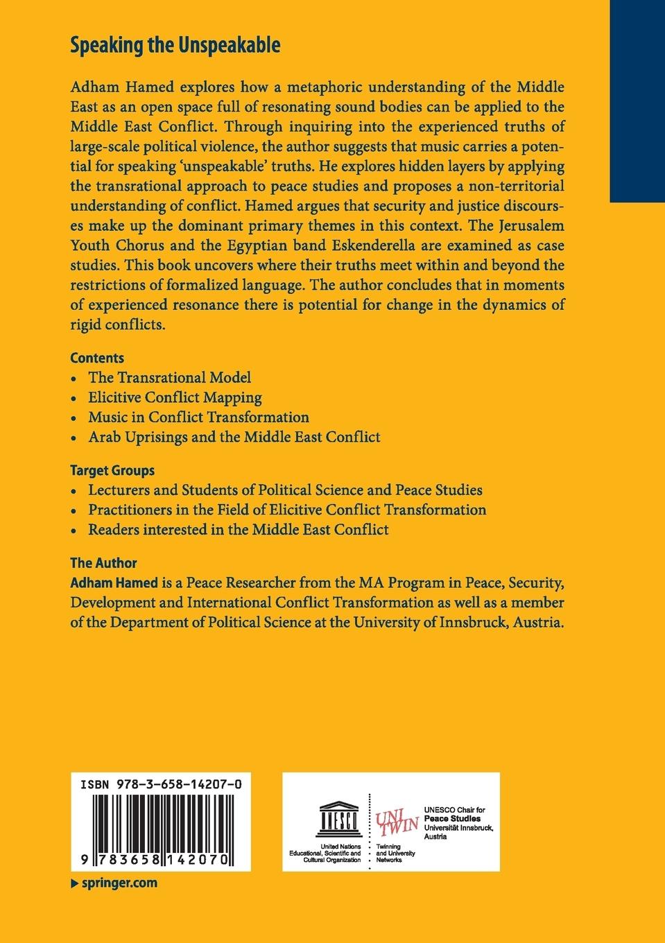 Rückseitencover Speaking the Unspeakable