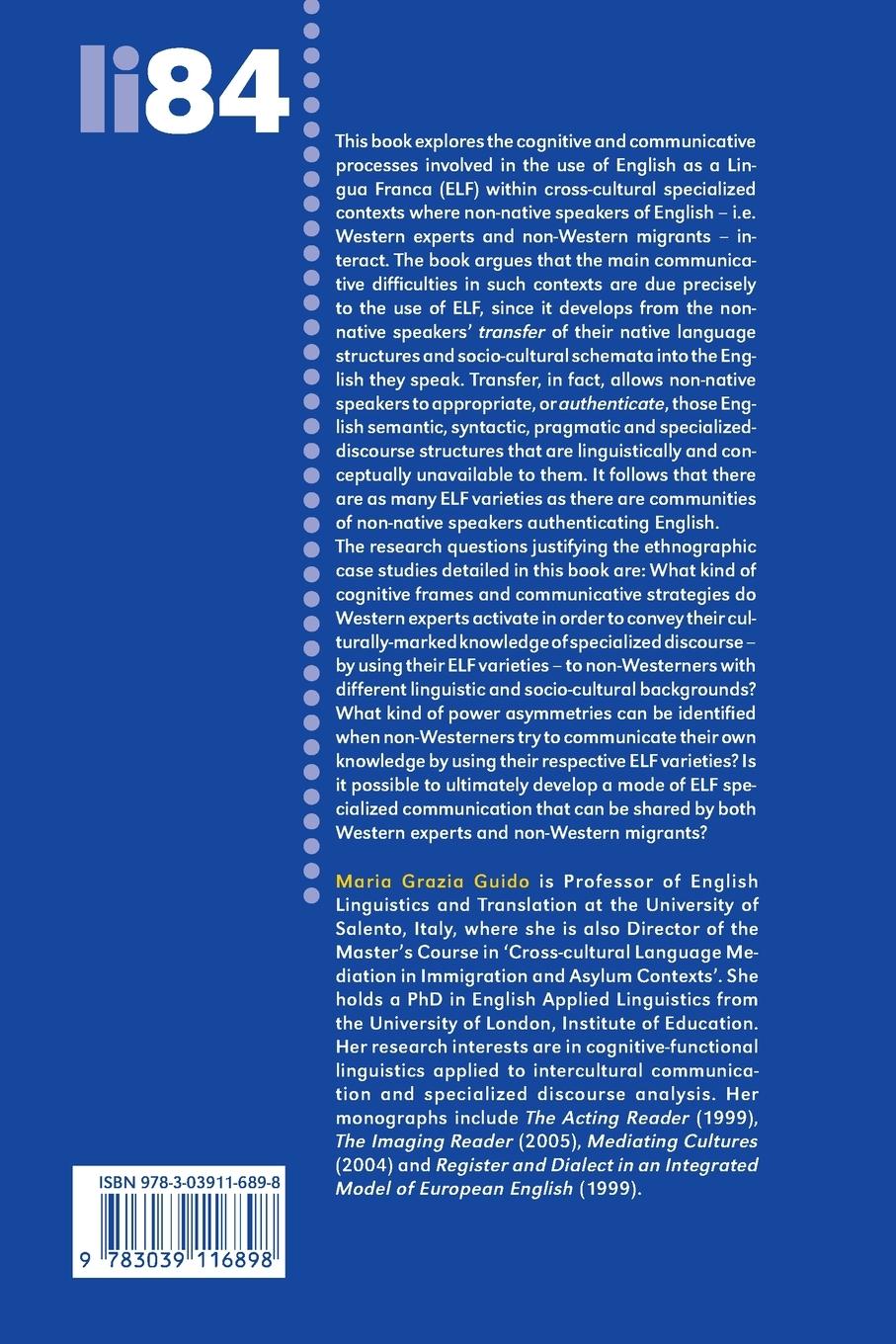 Rückseitencover English as a Lingua Franca in Cross-cultural Immigration Domains