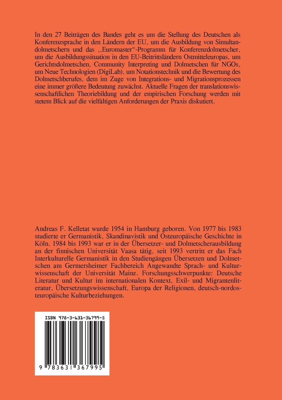 Rückseitencover Dolmetschen