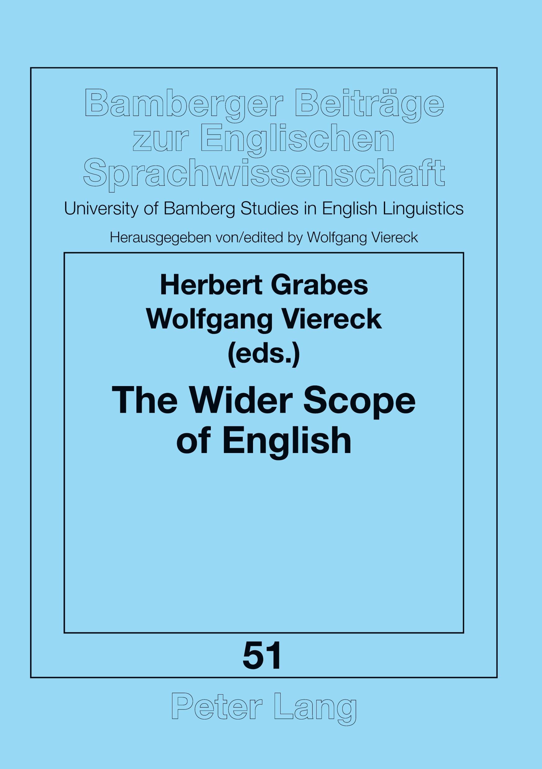 Vorderes Coverbild The Wider Scope of English