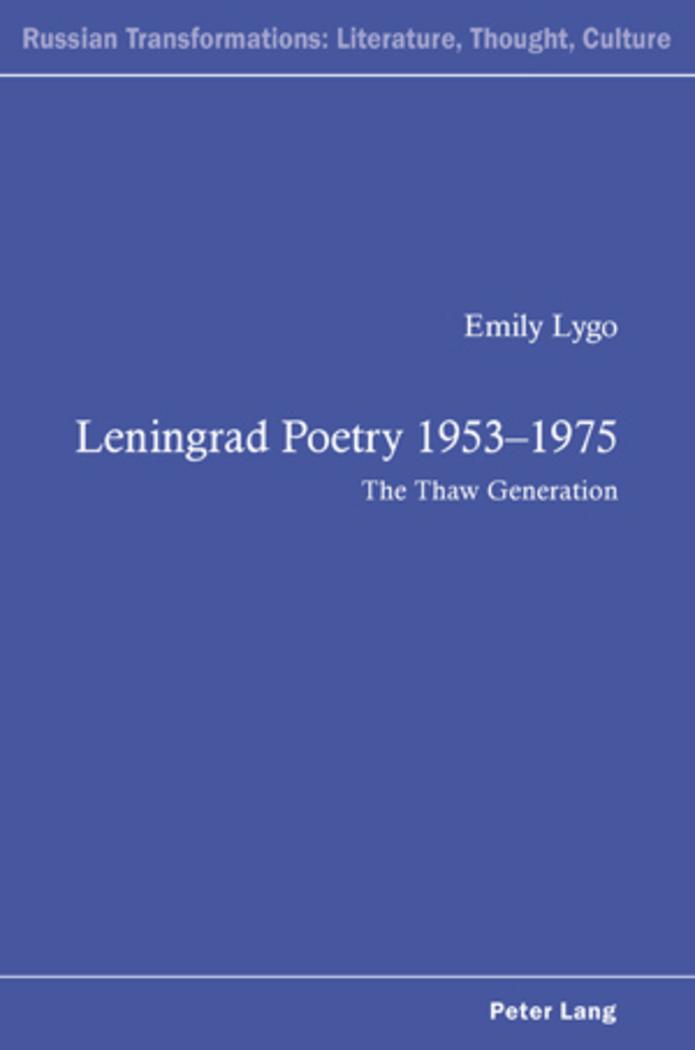 Vorderes Coverbild Leningrad Poetry 1953-1975