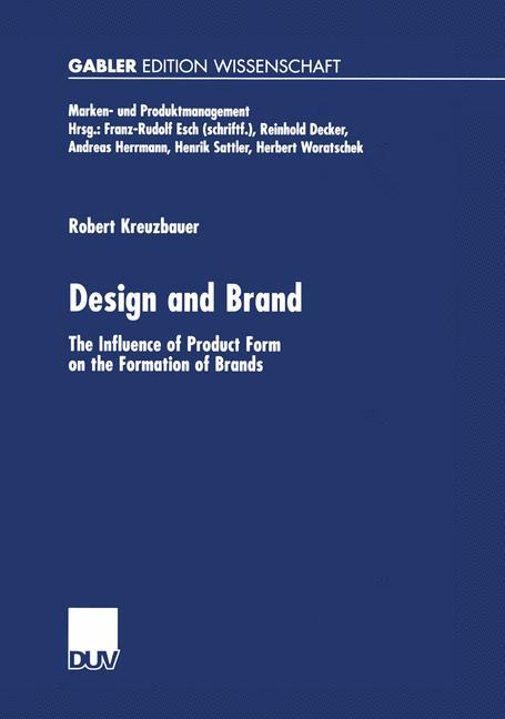 Vorderes Coverbild Design and Brand