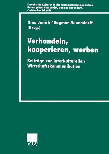 Vorderes Coverbild Verhandeln, kooperieren, werben