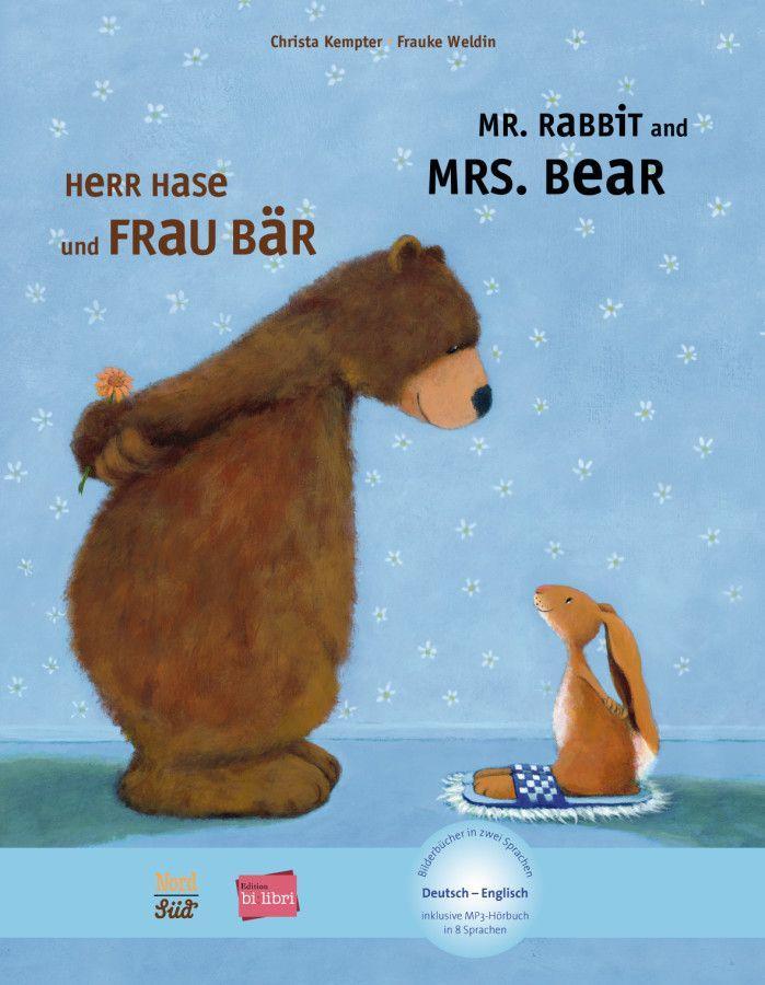 Vorderes Coverbild Herr Hase & Frau Bär. Kinderbuch Deutsch-Englisch