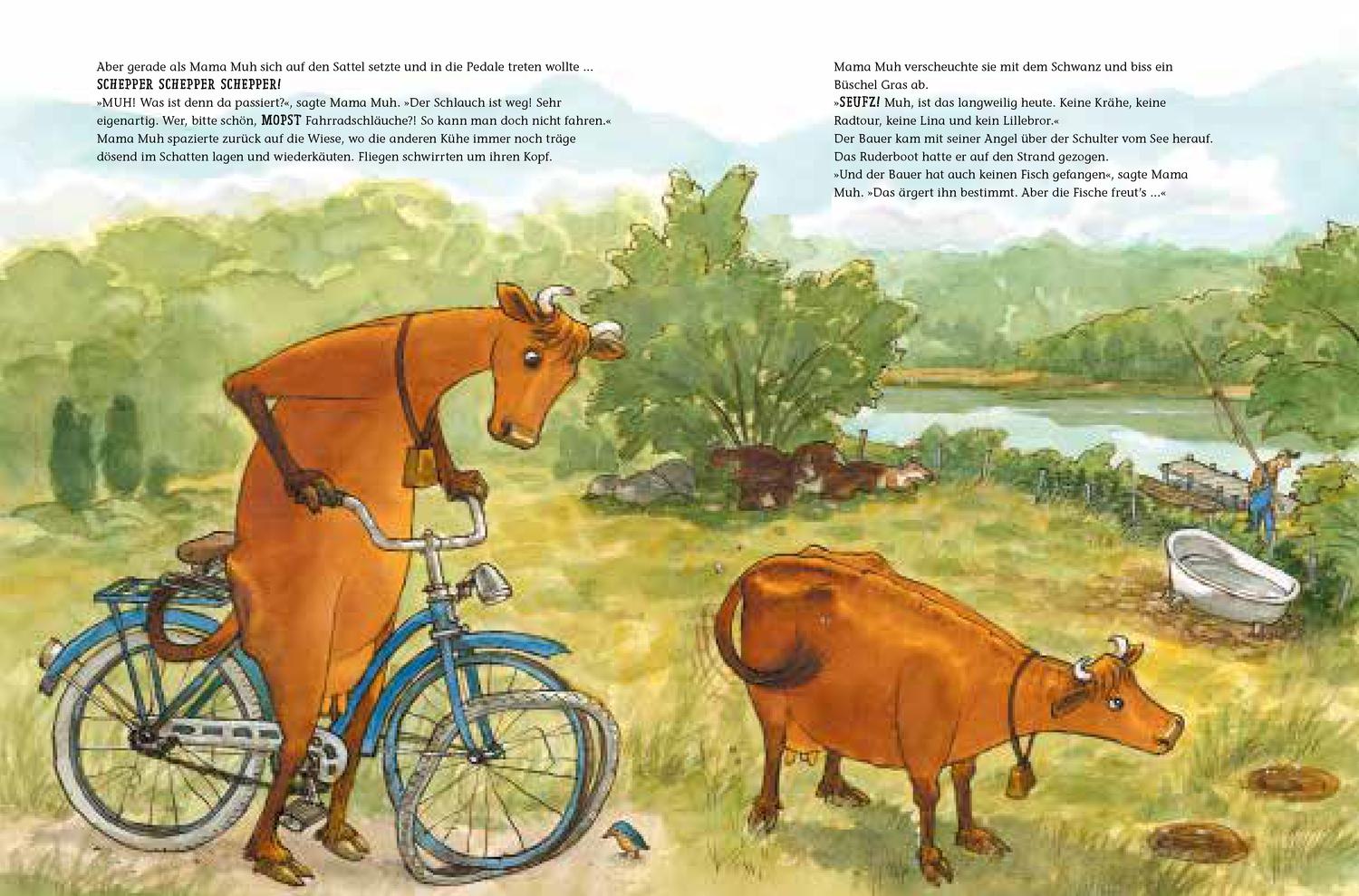 Beispielinhalt (Bild) Mama Muh fährt Boot