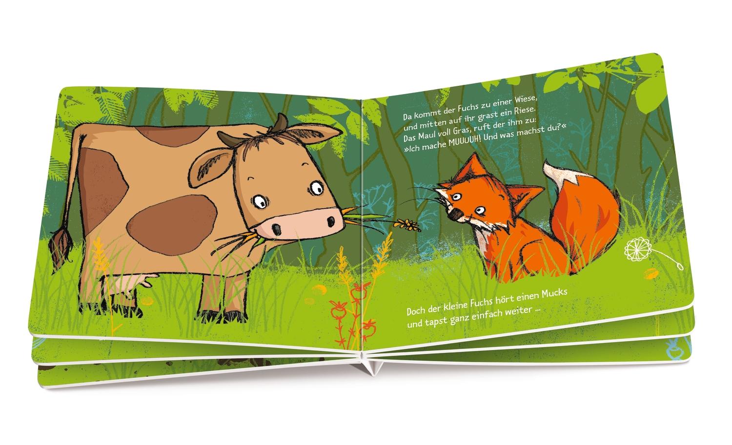 Beispielinhalt (Bild) Der kleine Fuchs hört einen Mucks