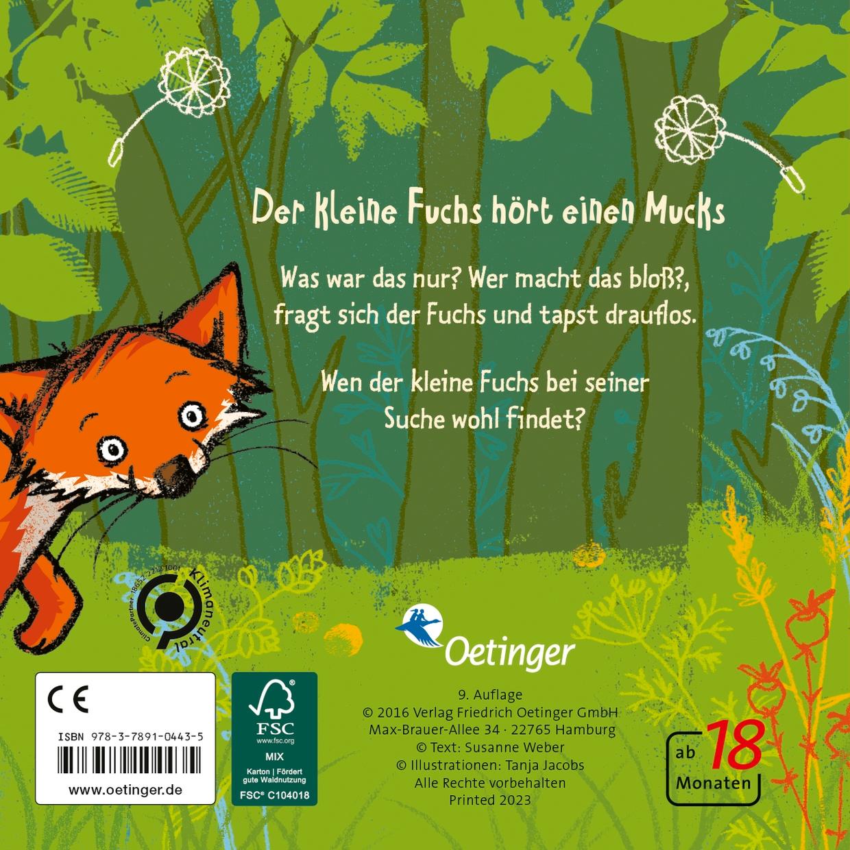 Rückseitencover Der kleine Fuchs hört einen Mucks