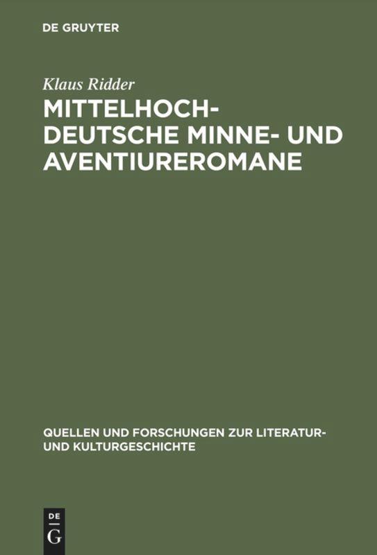 Vorderes Coverbild Mittelhochdeutsche Minne- und Aventiureromane