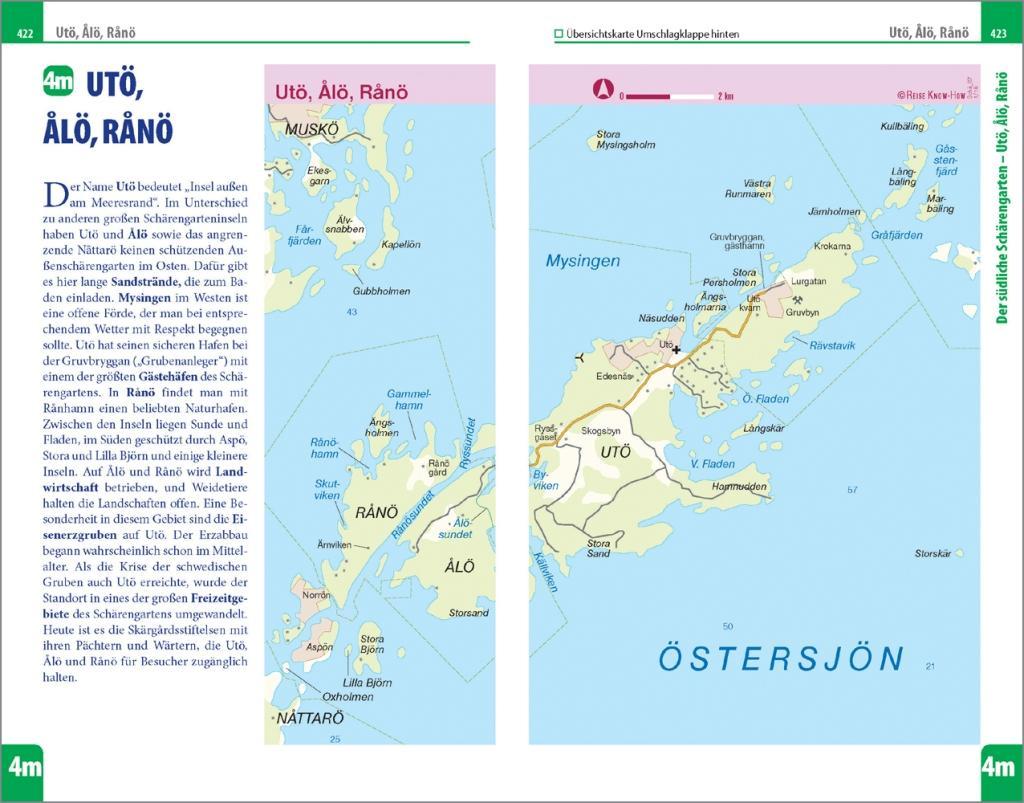 Beispielinhalt (Bild) Reise Know-How Reiseführer Stockholms Schärengarten Handbuch für Reisen, Kultur und Geschichte