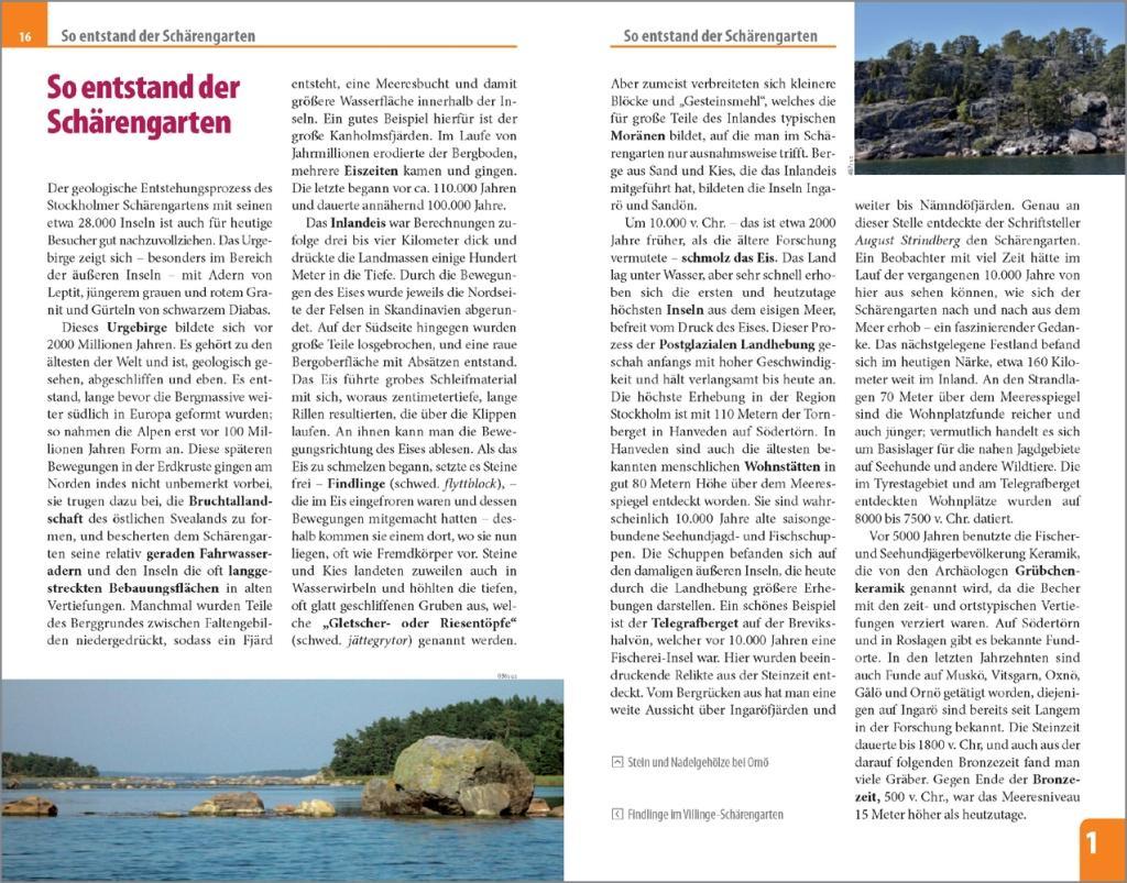 Beispielinhalt (Bild) Reise Know-How Reiseführer Stockholms Schärengarten Handbuch für Reisen, Kultur und Geschichte