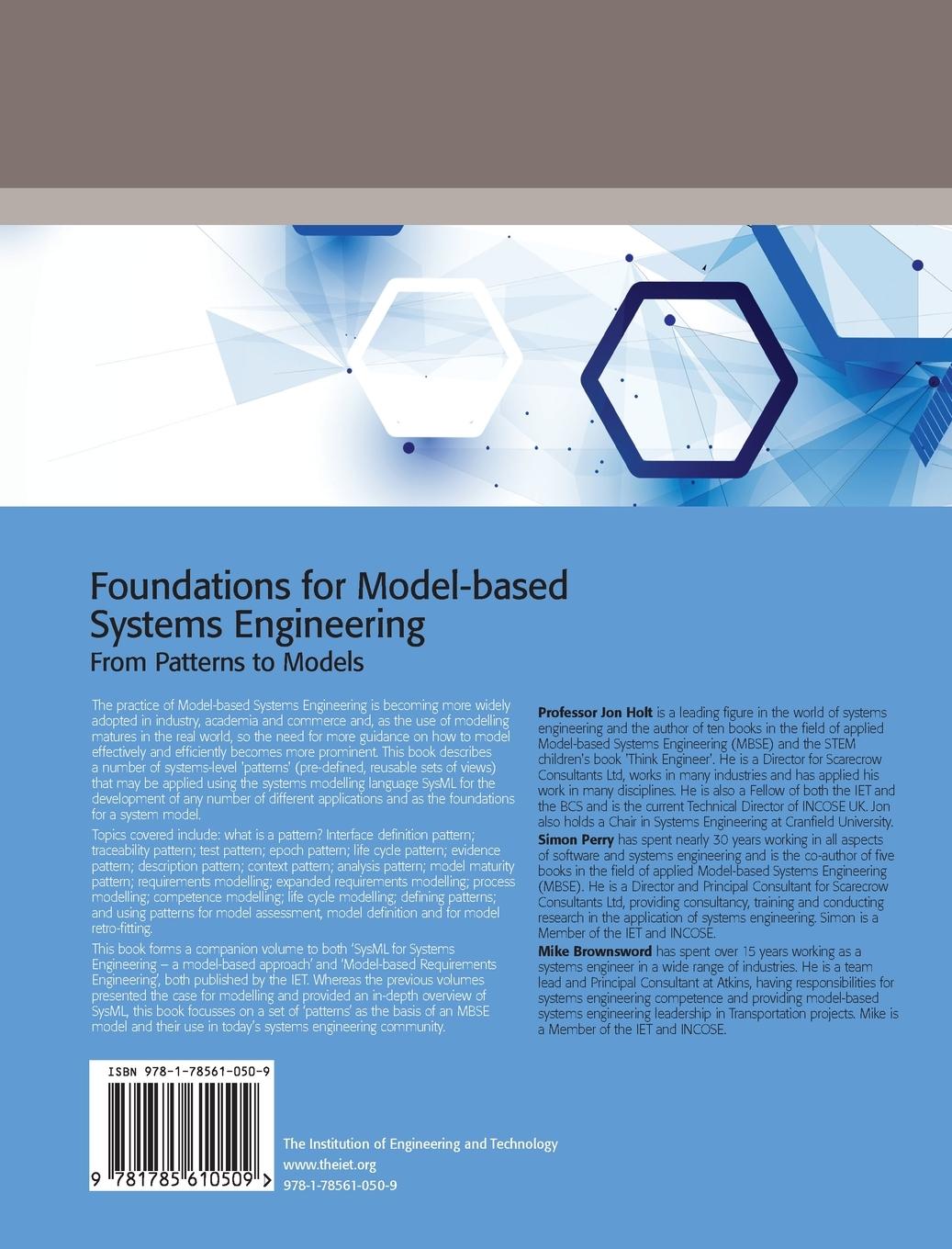 Rückseitencover Foundations for Model-Based Systems Engineering: From Patterns to Models