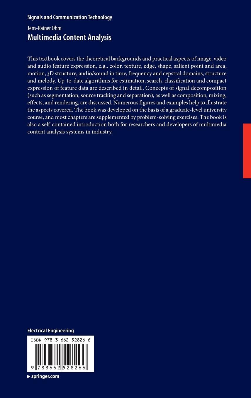 Rückseitencover Multimedia Content Analysis