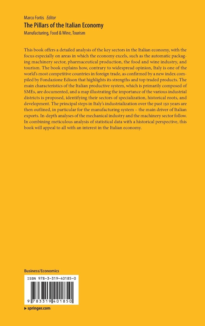 Rückseitencover The Pillars of the Italian Economy