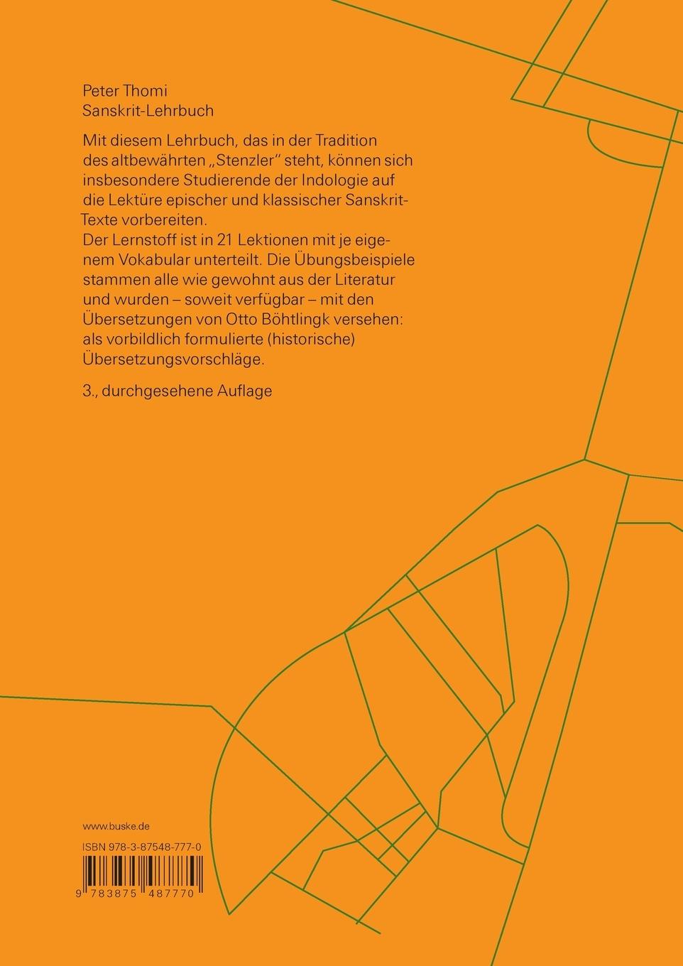 Rückseitencover Sanskrit-Lehrbuch