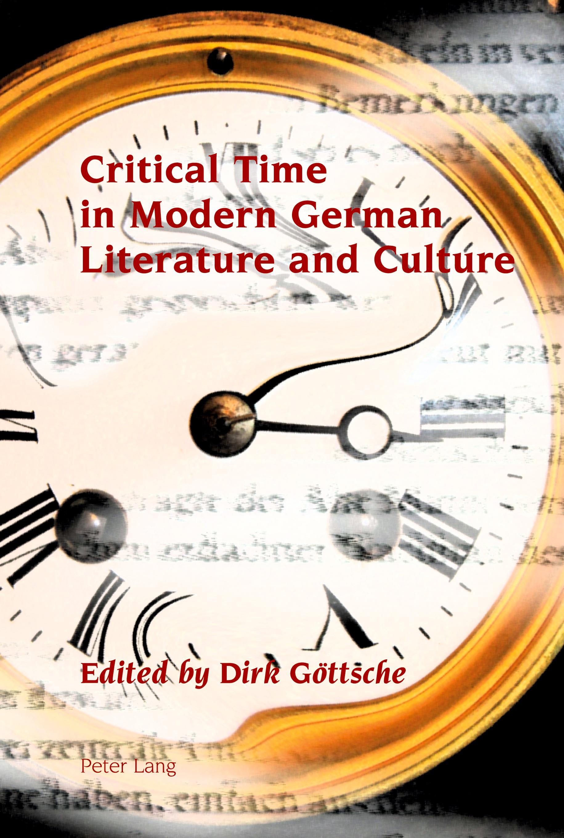 Vorderes Coverbild Critical Time in Modern German Literature and Culture
