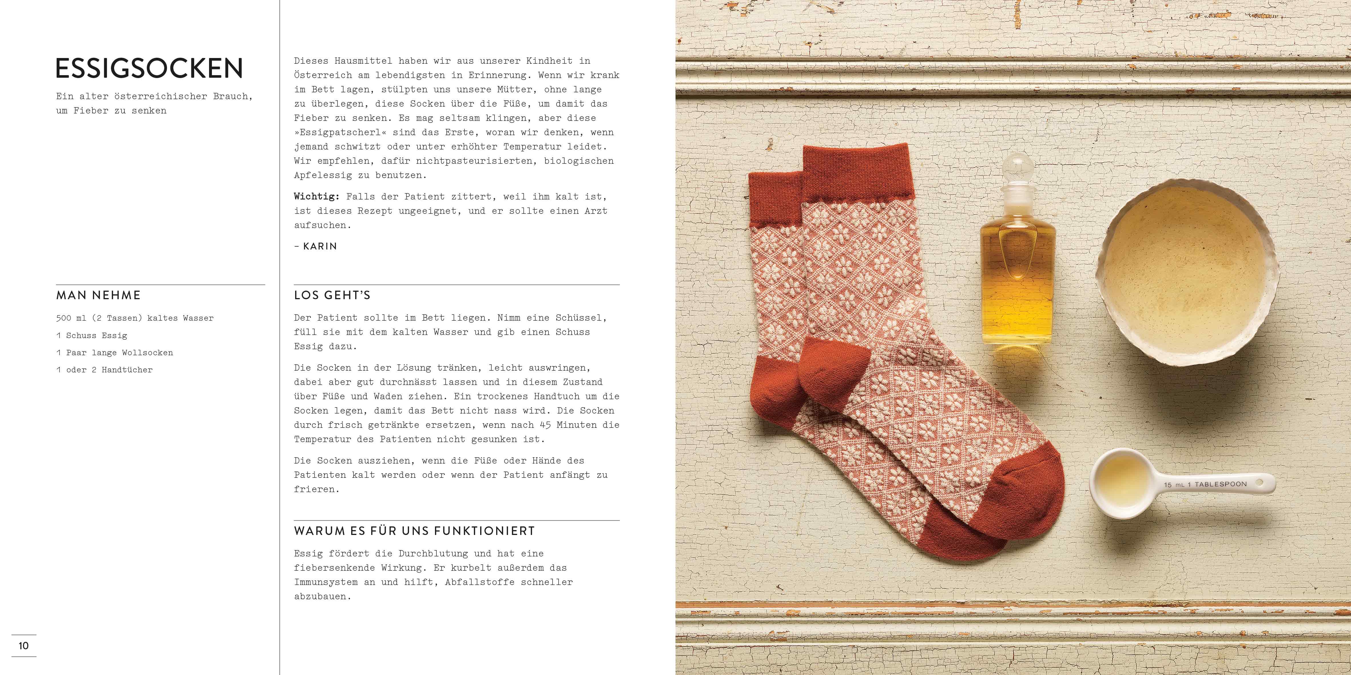 Beispielinhalt (Bild) Zwiebelwickel, Essigsocken & Co.