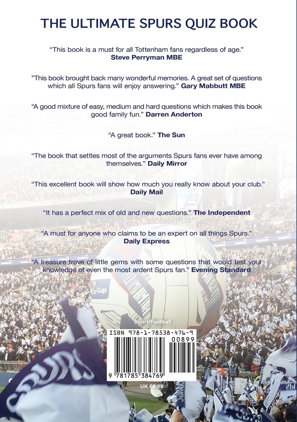 Rückseitencover The Ultimate Spurs Quiz Book