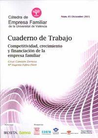 Vorderes Coverbild Cuaderno de trabajo : competitividad, crecimiento y financiación de la empresa familiar