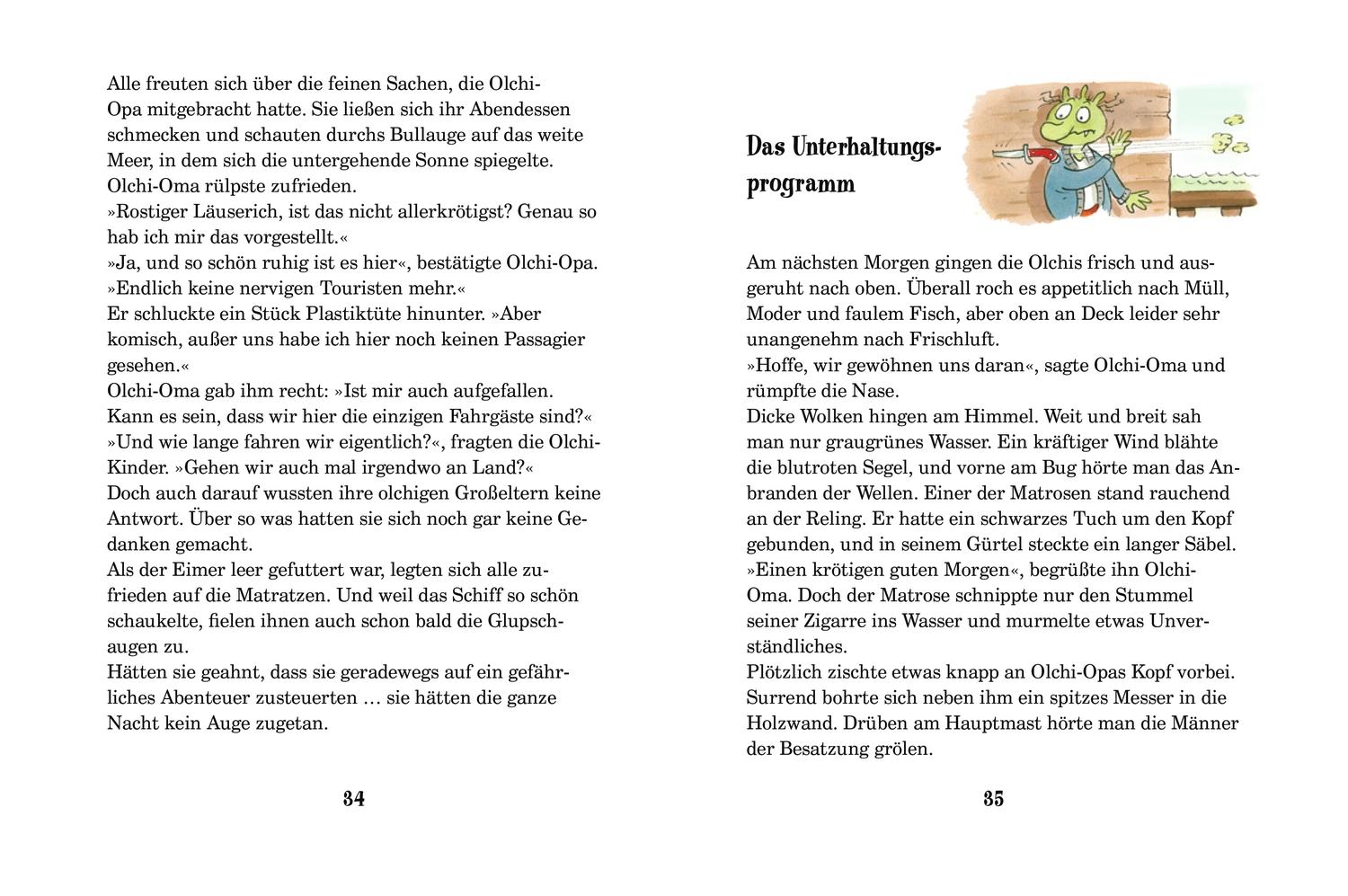 Beispielinhalt (Bild) Die Olchis. Gefangen auf der Pirateninsel