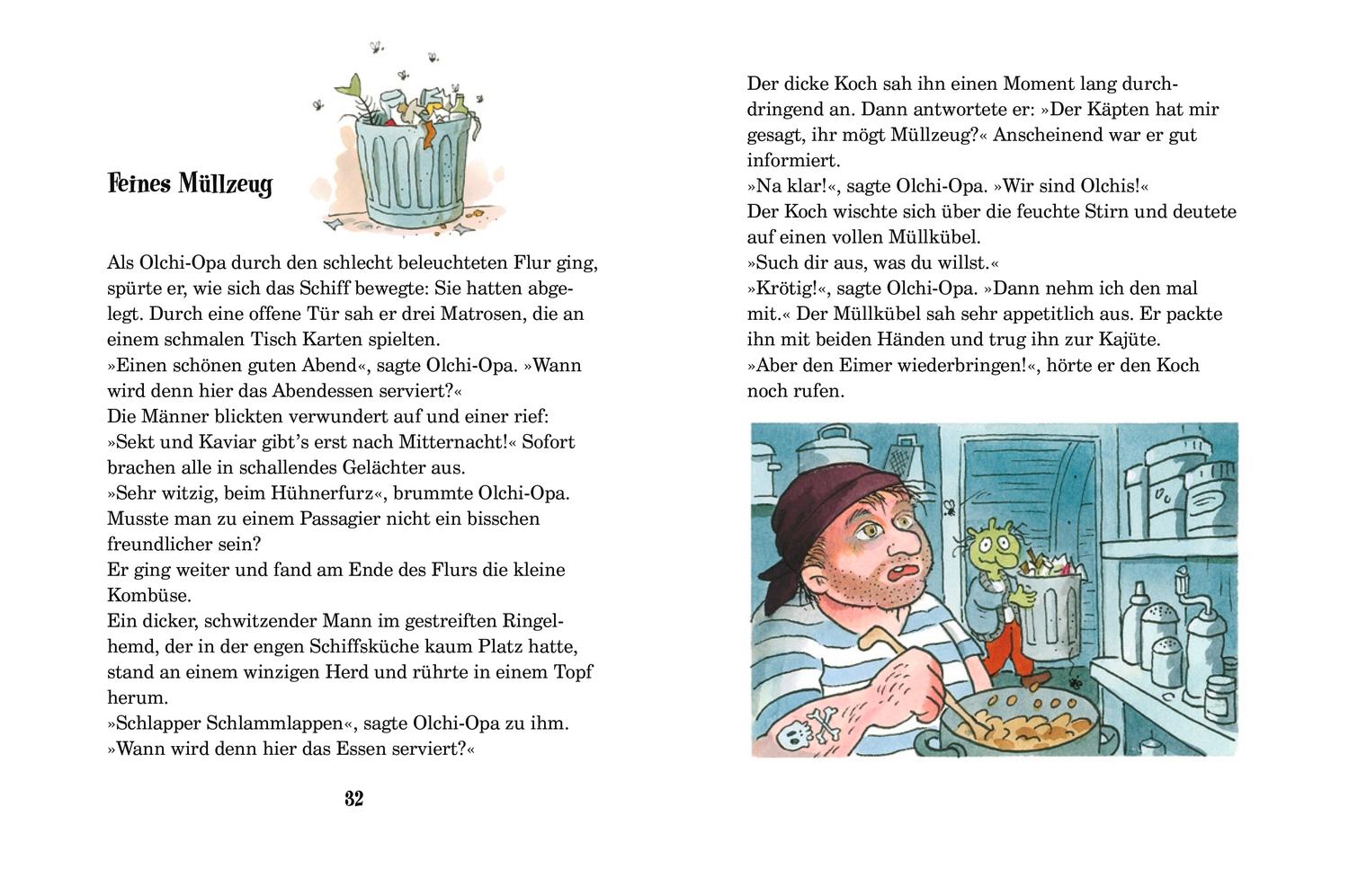 Beispielinhalt (Bild) Die Olchis. Gefangen auf der Pirateninsel