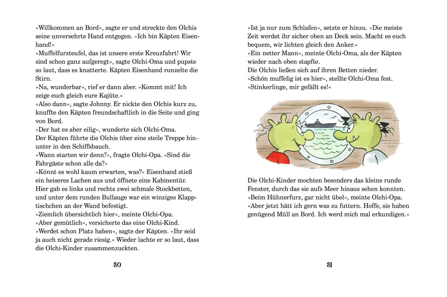 Beispielinhalt (Bild) Die Olchis. Gefangen auf der Pirateninsel