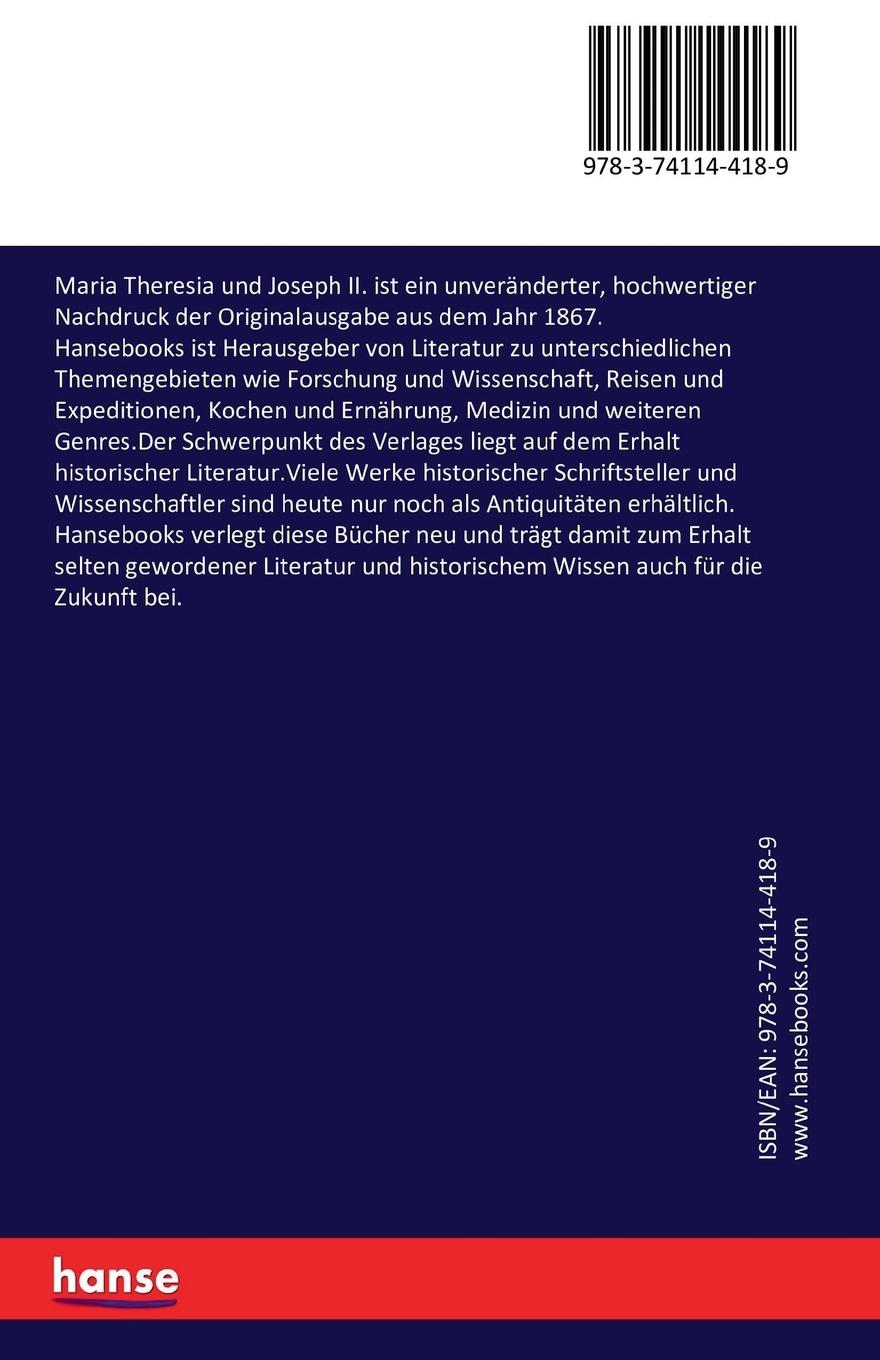 Rückseitencover Maria Theresia und Joseph II.