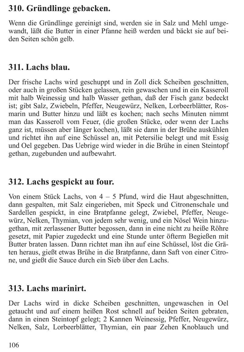 Beispielinhalt (Bild) Alt-Thüringer Kochbuch 1854