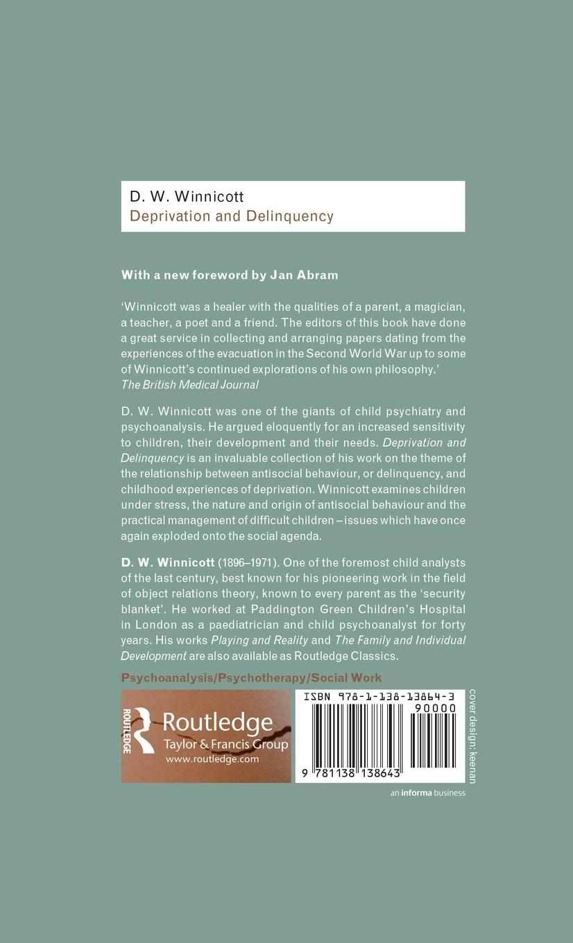 Rückseitencover Deprivation and Delinquency