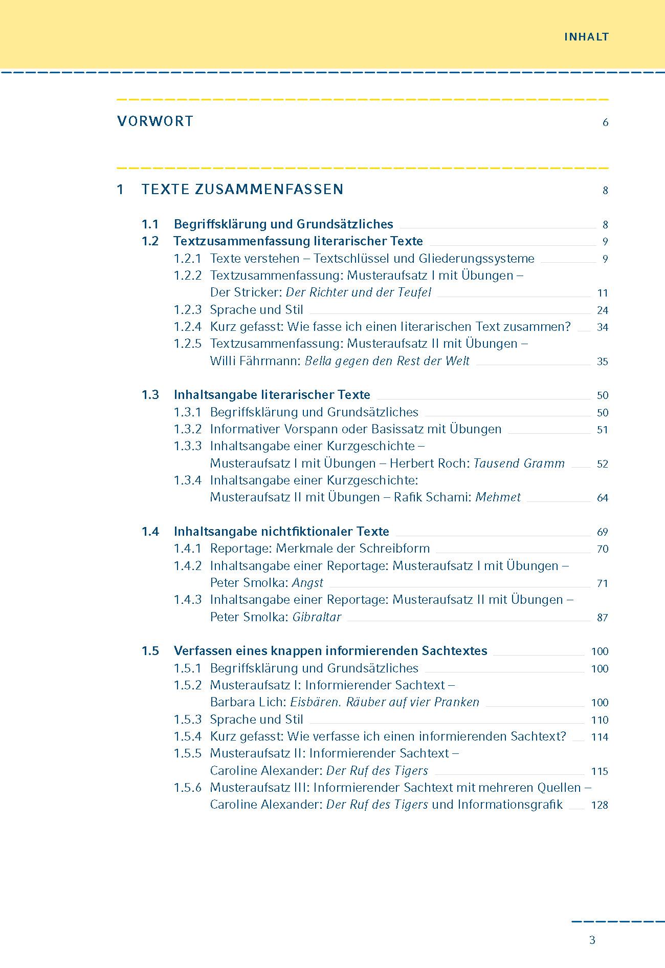 Beispielinhalt (Bild) So schreibe ich einen Aufsatz! 7./8. Klasse.