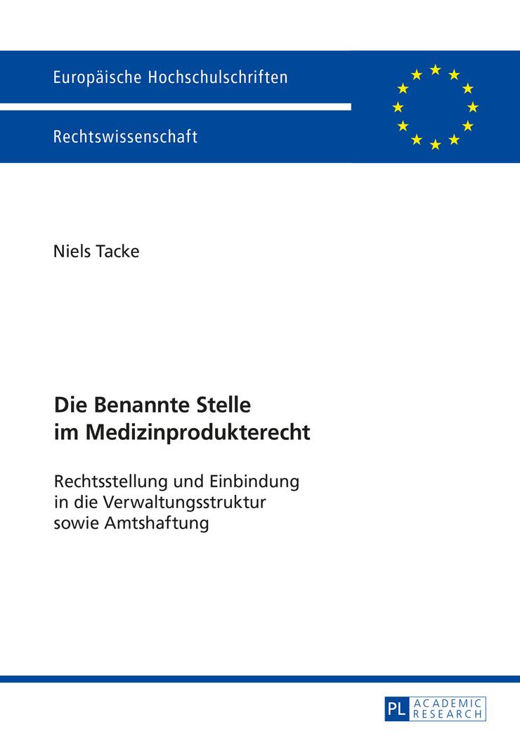 Vorderes Coverbild Die Benannte Stelle im Medizinprodukterecht