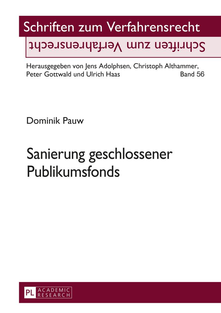 Vorderes Coverbild Sanierung geschlossener Publikumsfonds