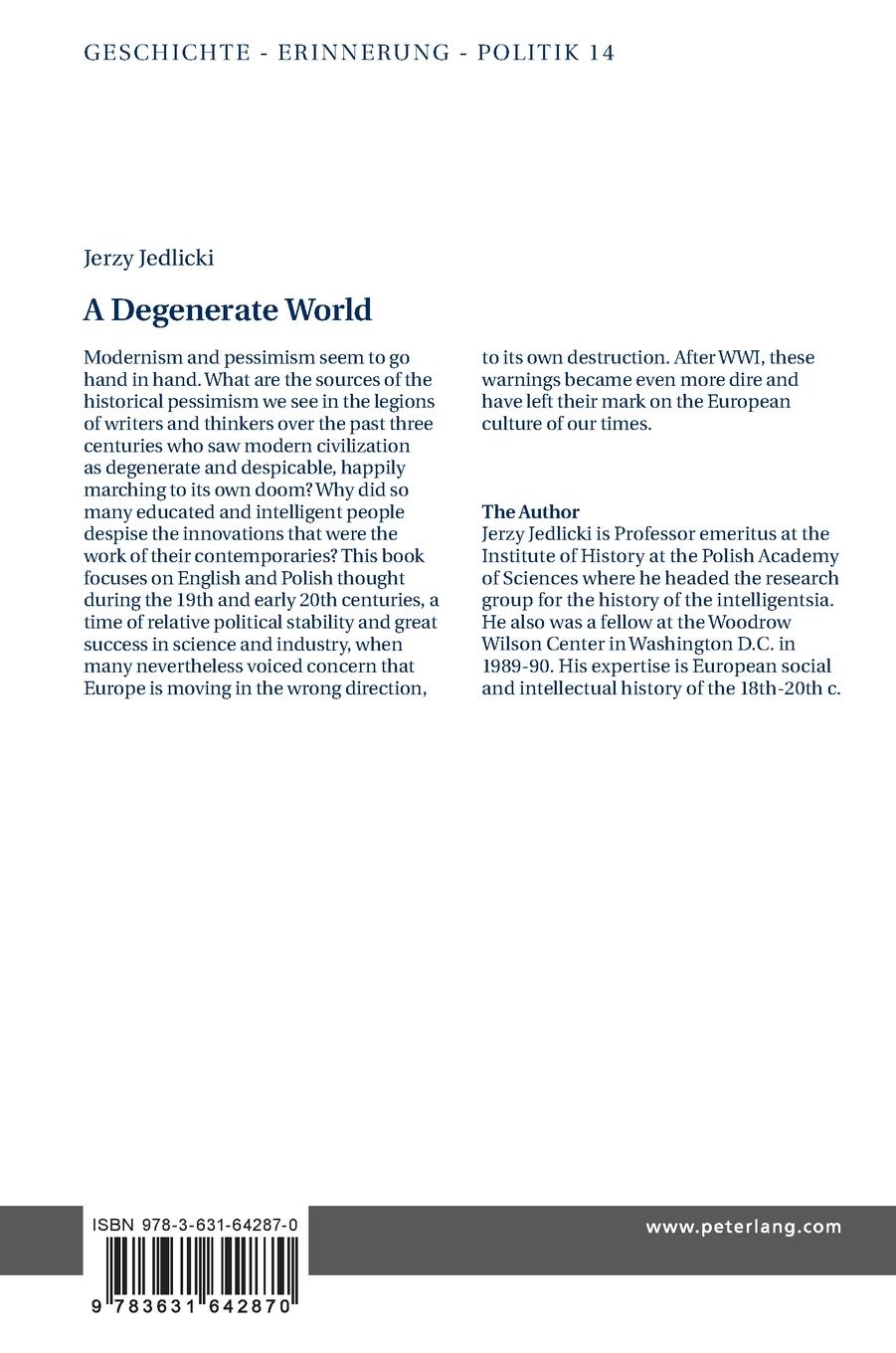 Rückseitencover A Degenerate World