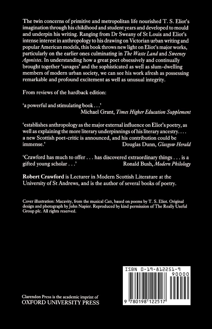 Rückseitencover The Savage and the City in the Work of T.S. Eliot