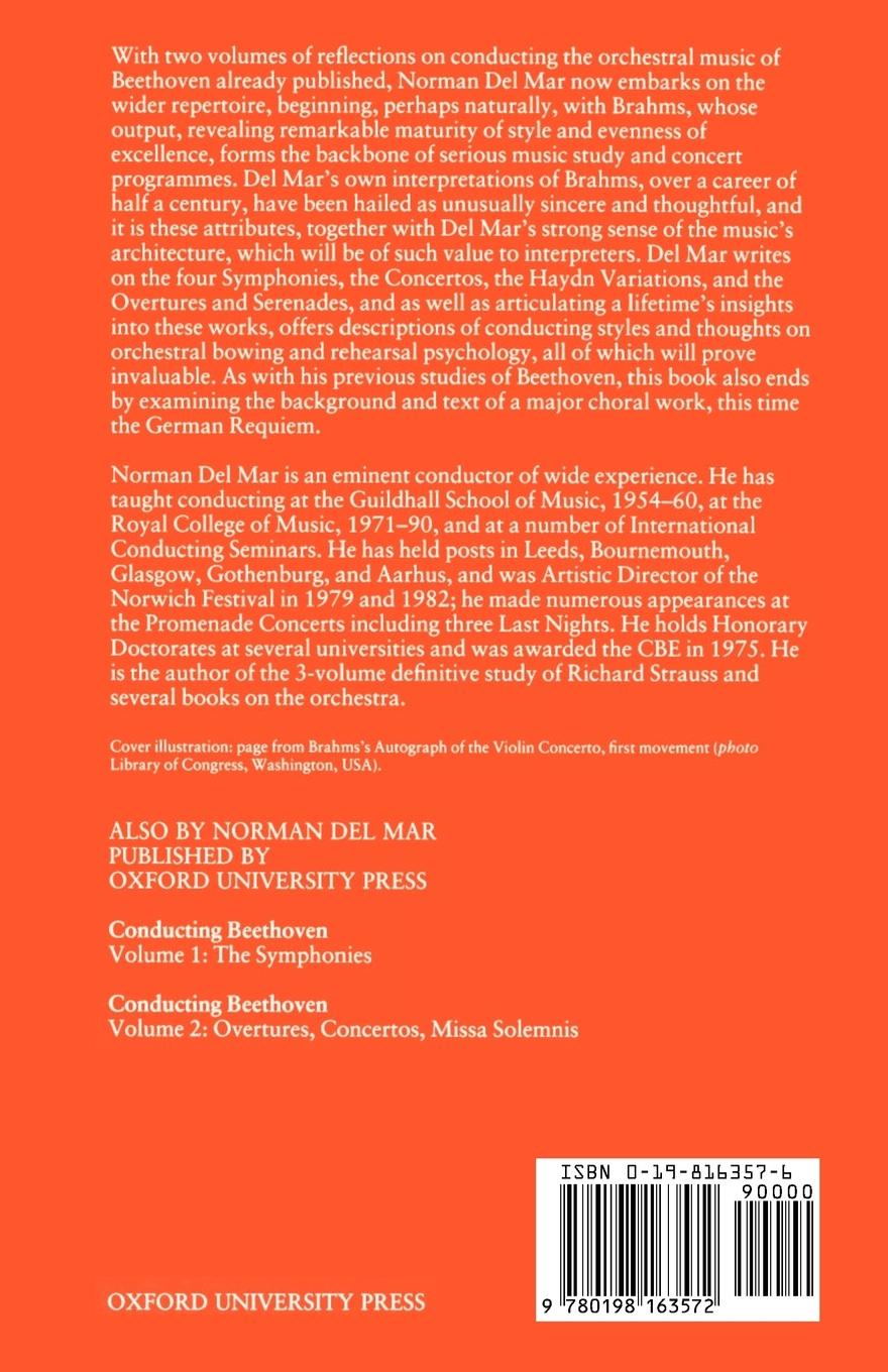 Rückseitencover Conducting Brahms