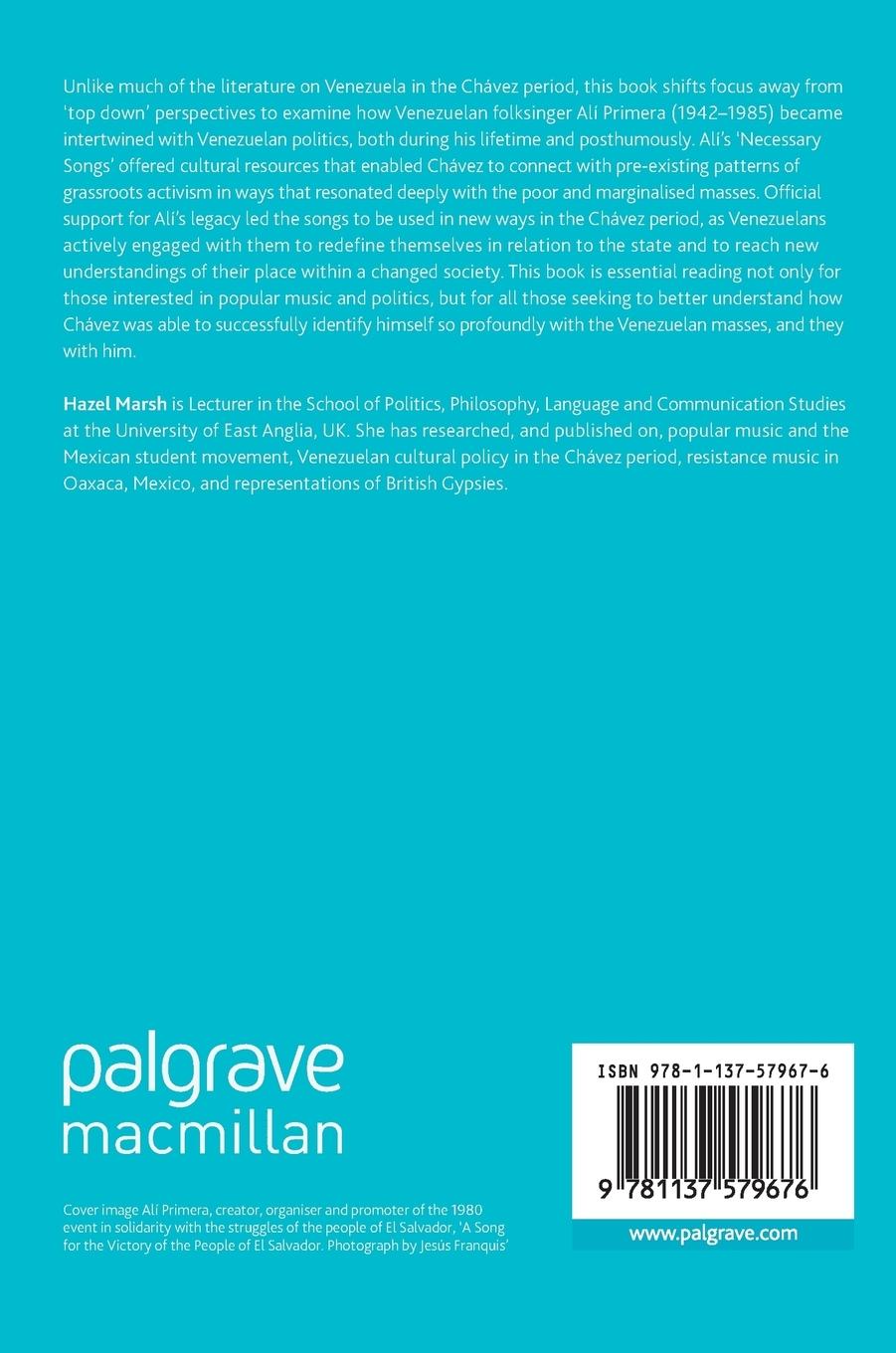Rückseitencover Hugo Chávez, Alí Primera and Venezuela