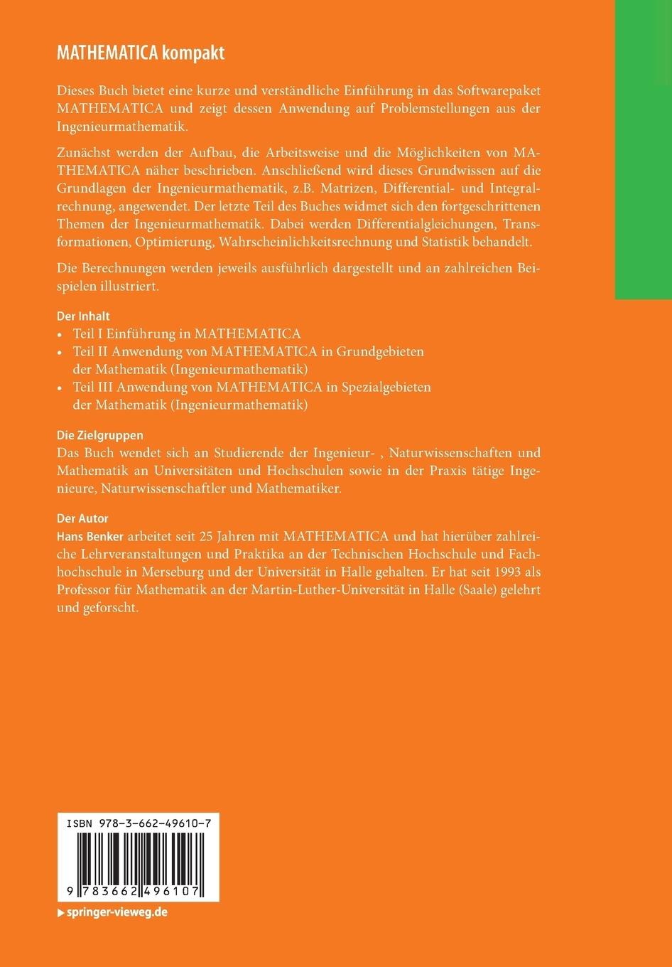 Rückseitencover MATHEMATICA kompakt