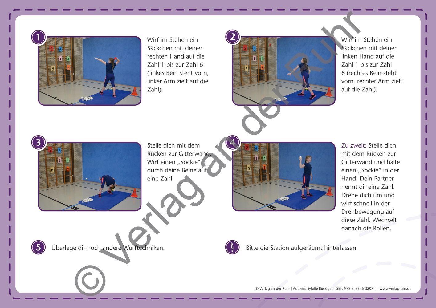Beispielinhalt (Bild) Stationen-Fotokarten für den Sportunterricht - Klasse 3/4
