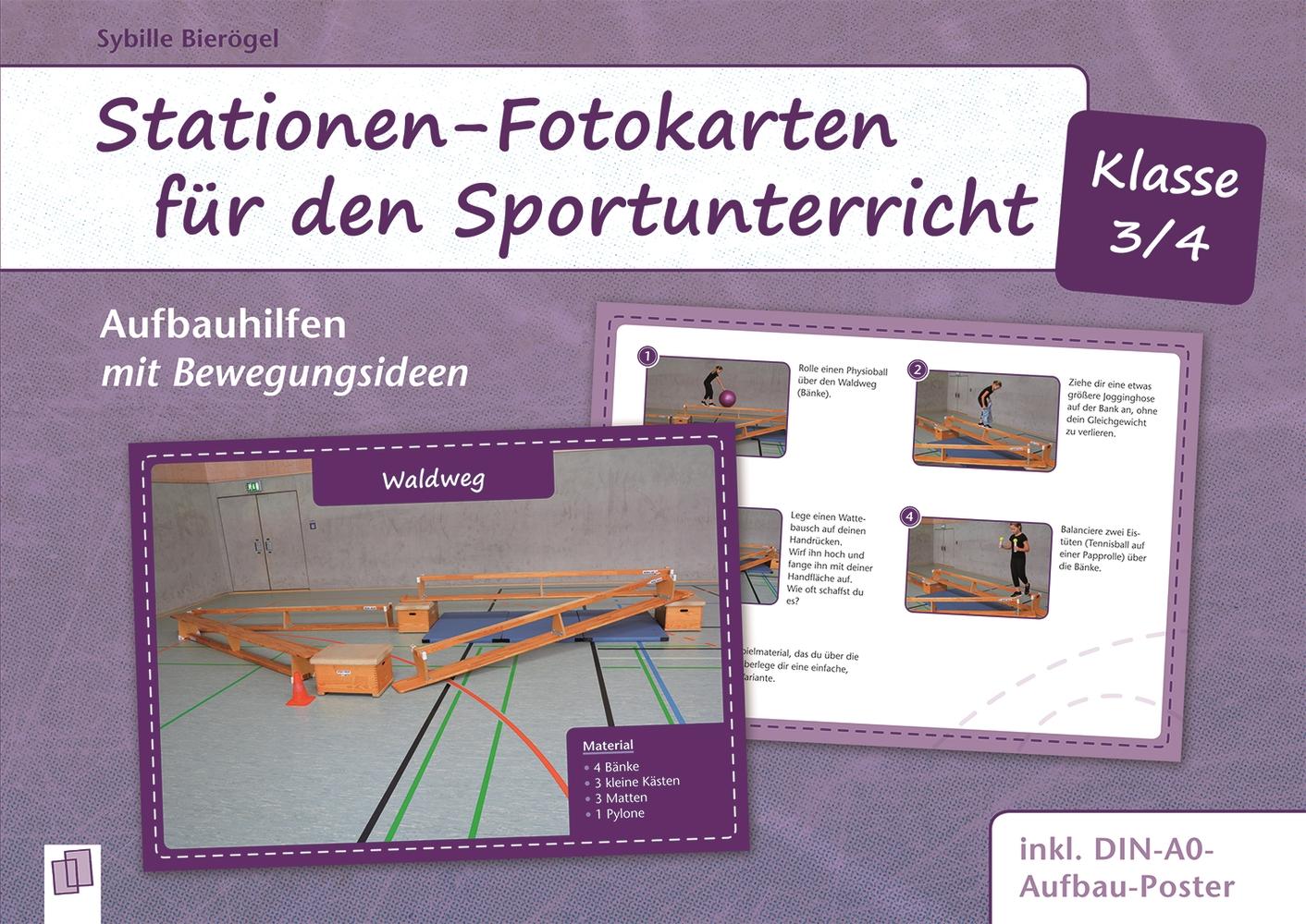 Vorderes Coverbild Stationen-Fotokarten für den Sportunterricht - Klasse 3/4