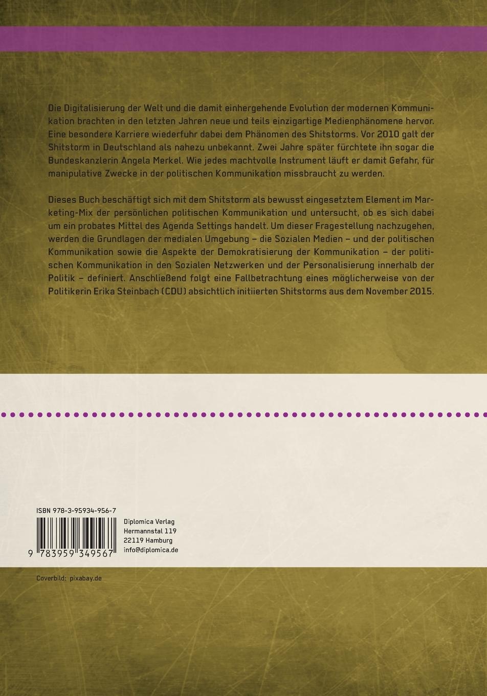 Rückseitencover Empörung 2.0. Der beabsichtigte Shitstorm als Mittel der politischen Kommunikation