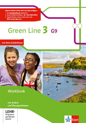 Vorderes Coverbild Green Line 3 G9. Workbook mit Audios und Übungssoftware