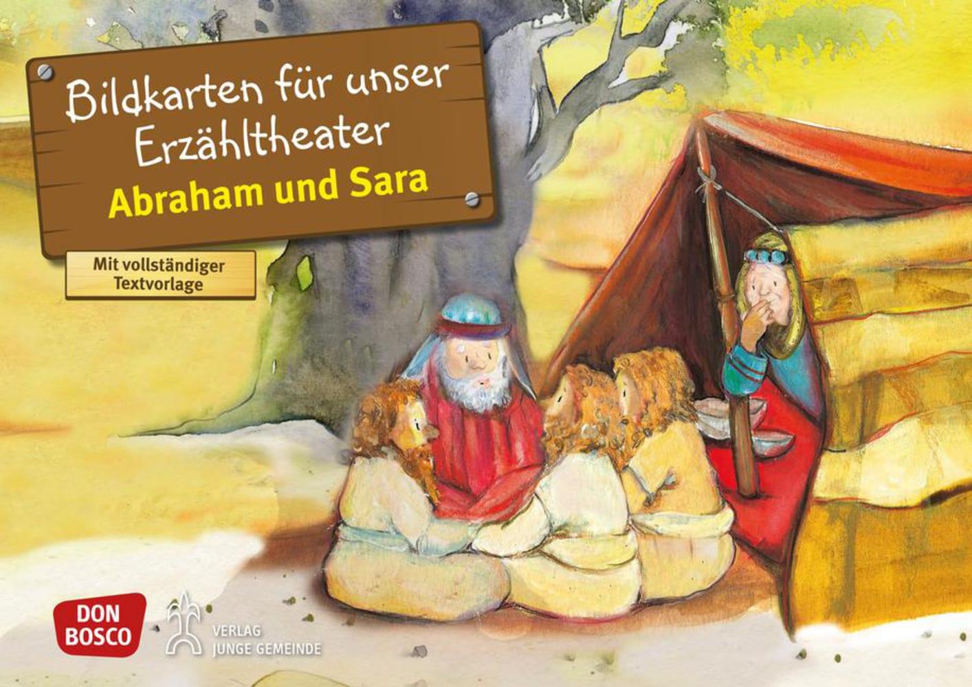 Vorderes Coverbild Abraham und Sara. Kamishibai Bildkartenset.