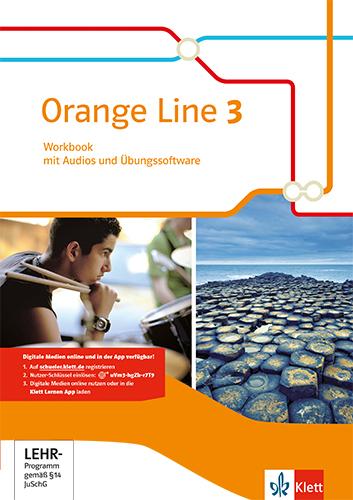 Vorderes Coverbild Orange Line 3. Workbook mit Audios und Übungssoftware. Kl. 7. Ausgabe 2014